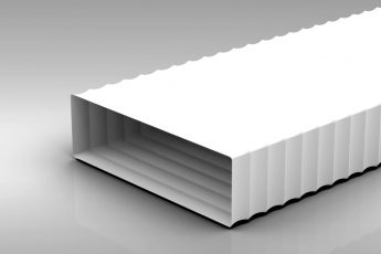 204mm x 60mm x 3mtr Rectangular PVC Flexible Hose