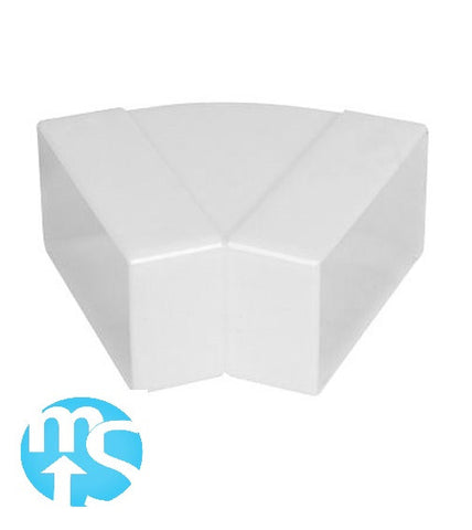 110mm x 54mm Flat Rectangular Ducting Horizontal 45° Degree Bend