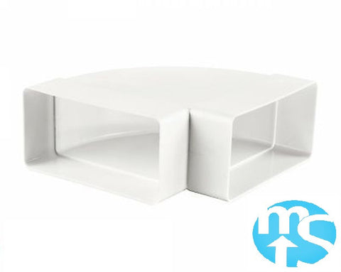 110mm x 54mm Flat Rectangular Ducting Horizontal 90° Degree Bend