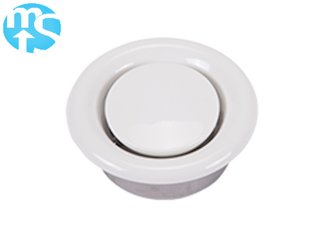 150mm White Metal Extract / Exhaust Air Valve