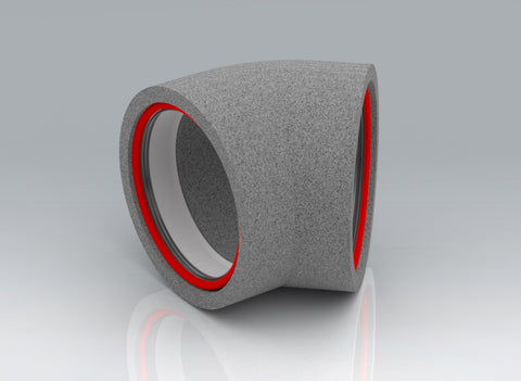 Thermal 125mmØ Round 45° with 1 female Connector (BOX OF 12)