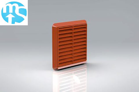 100mm Terracotta Louvered Grille Vent *4" Spigot*