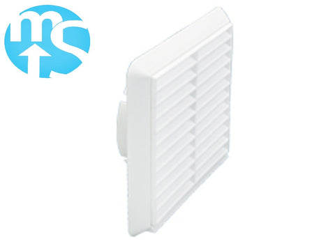 125mm External White Louvered Grill Vent *5" Spigot*