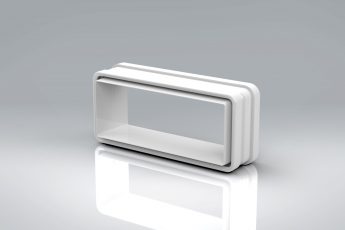 Verplas 220mm x 90mm Rectangular Self-Seal Coupler Duct to Fitting