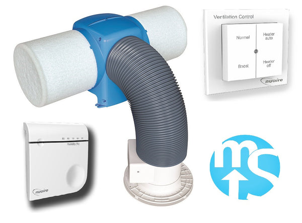 Nuaire Dri-Eco-Heat-HC Package *Dri-eco-heat, 4 way switch u0026 Humidity –  Mouldstop Ltd