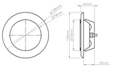 100mm (4") White Metal Supply Valve
