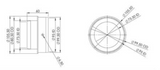100mm to 80mm Round Hose End
