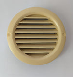 100mm Round Grille Beige with Fly Screen