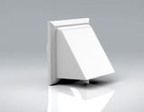 150mm White Cowl with Gravity Flap