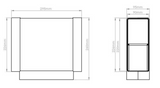 220mm x 90mm Megaduct Equal T Piece *Large Flat Channel Ducting*