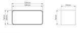 150mm x 70mm Flat Channel Rigid Ducting Connector