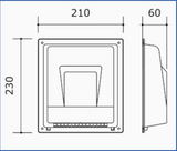 Vectaire Elegance EL1003LV 4" (100mm) Continuous Extract Fan LOW VOLT (SELV) & Vectaire 100mm - 150mm DMEV White Cowl **BUNDLE**