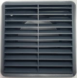 100mm External Grey Louvered Grille Vent *4" Spigot*