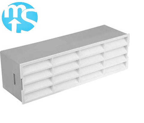 204mm x 60mm Ducting Brick Sized Outlet *White*