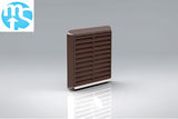 125mm External Brown Louvered Grill Vent *5" Spigot*