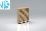 125mm Beige Louvered Grill Vent *5" Spigot*