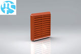 125mm Terracotta Louvered Grille Vent *5" Spigot*