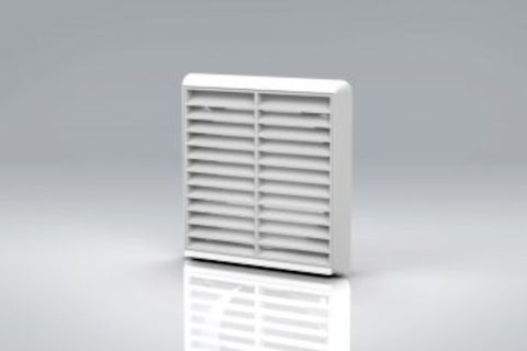 150mm White Louvered Grille Vent *6" Spigot*