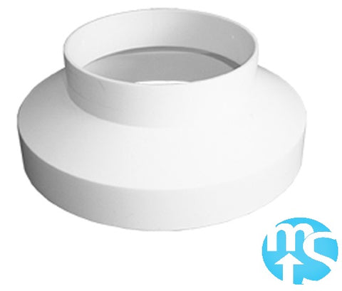 150mm (6") to 100mm (4") Round Duct Reducer *One Piece Reducer Takes Less Space*