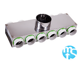 10 Port Manifold Box Acoustically Lined Stainless Steel with 150mm Round Input