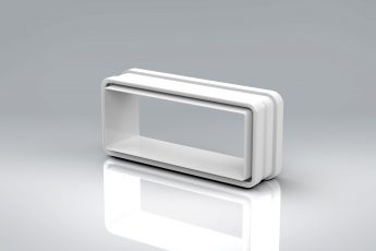 Verplas 204mm x 60mm Rectangular Self-Seal Coupler Duct to Fitting