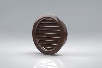 Verplas 100mm Brown Round Grille for internal/external use