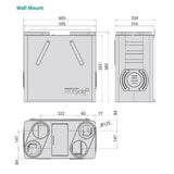 Brookvent Aircycle 1.3+ Floor Mount Whole House MVHR System