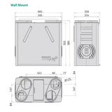 Brookvent Aircycle 1.3+ Wall Mount Whole House MVHR System
