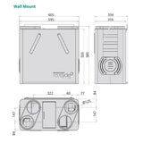 Brookvent Aircycle 1.3 Wall Mount Whole House MVHR System