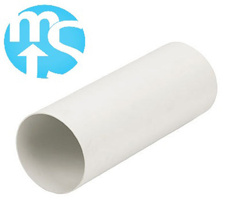 4" 100mm Round Plastic Solid Ducting *350mm length*