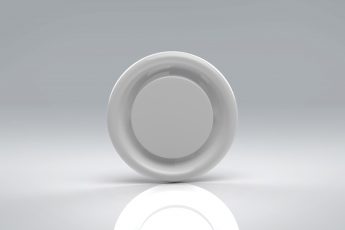 200mm Round Metal White Exhaust Valve (Box of 7)
